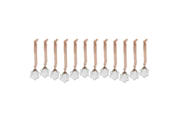 Sardi Star Baubles - Clear (Set of 12)