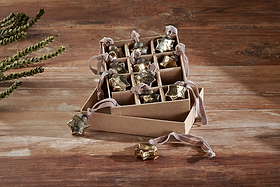 Sardi Star Baubles - Gold (Set of 12)