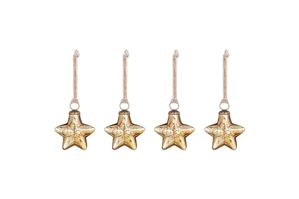 Sardi Star Baubles - Gold (Set of 4)