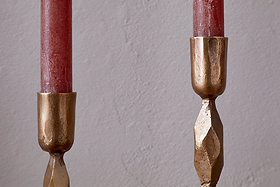 Shani Candlestick - Antique Brass