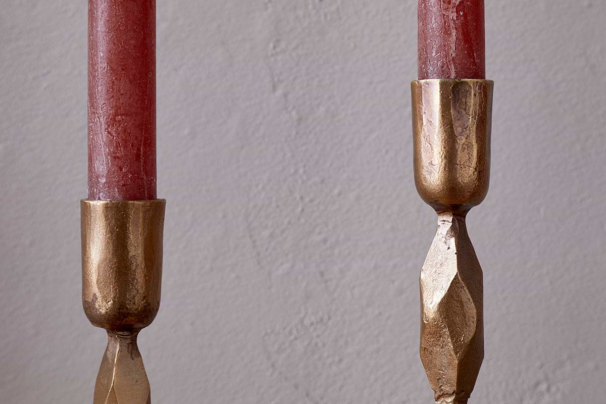 Shani Candlestick - Antique Brass