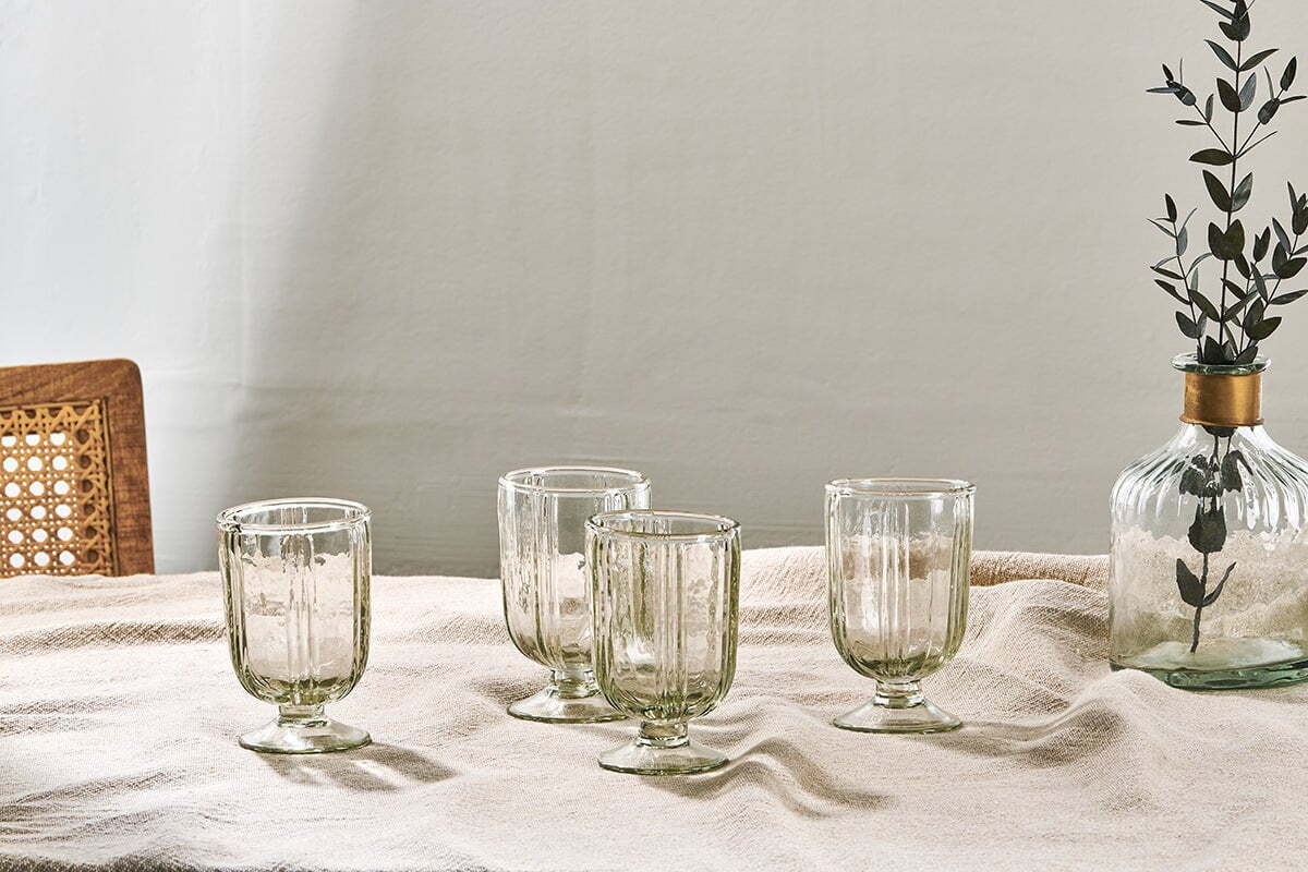 Sigiri Small Wine Glass - Clear - (Set of 4)-GLASSWARE-Nkuku