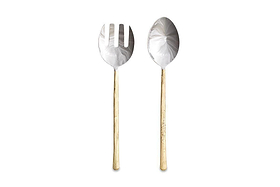 Sirkali Salad Server Set - Brushed Gold (Set of 2)