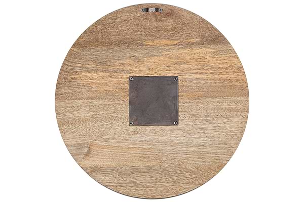 Som Mango Wood Clock - Natural-DECORATIVE ACCESSORIES-Nkuku