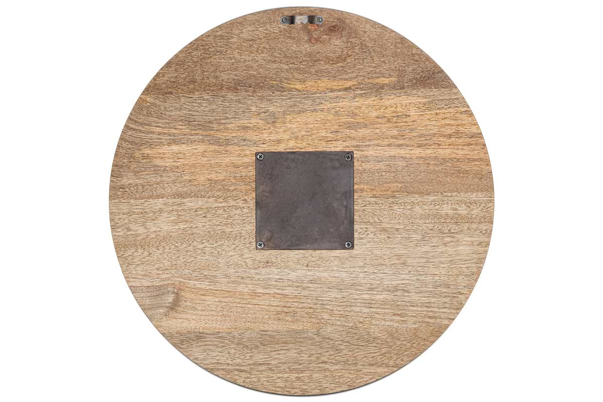 Som Mango Wood Clock - Natural-DECORATIVE ACCESSORIES-Nkuku