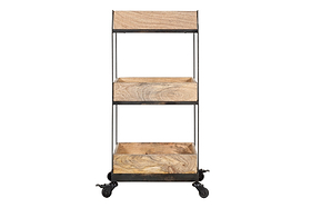 Soma Mango Wood Storage Trolley