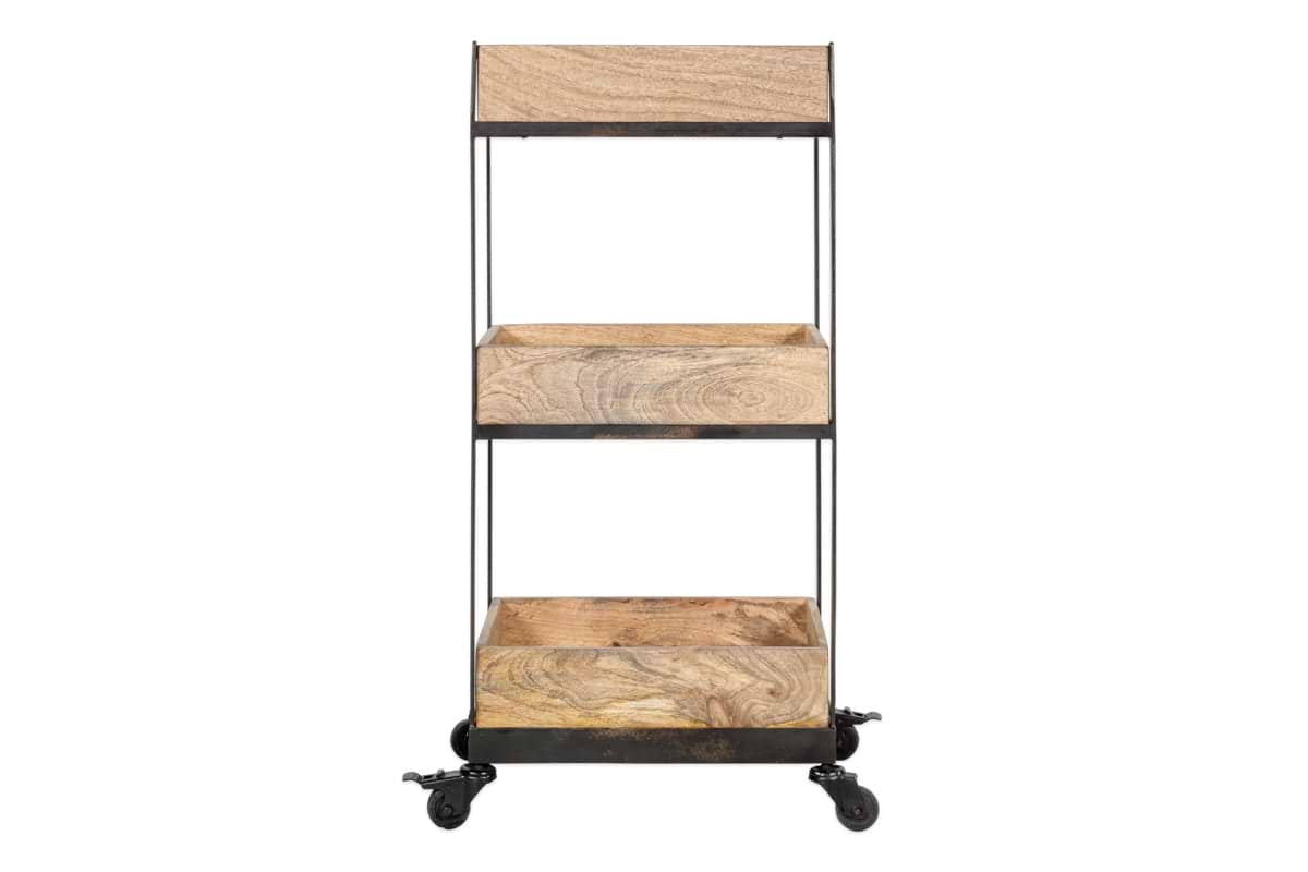 Soma Mango Wood Storage Trolley
