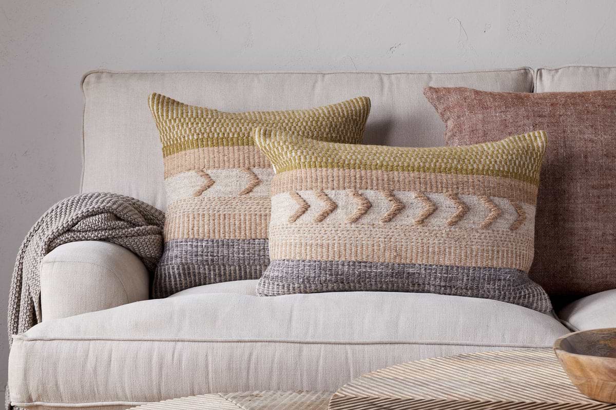 Tuleeka Wool Cushion Cover - Ochre-TEXTILES-Nkuku