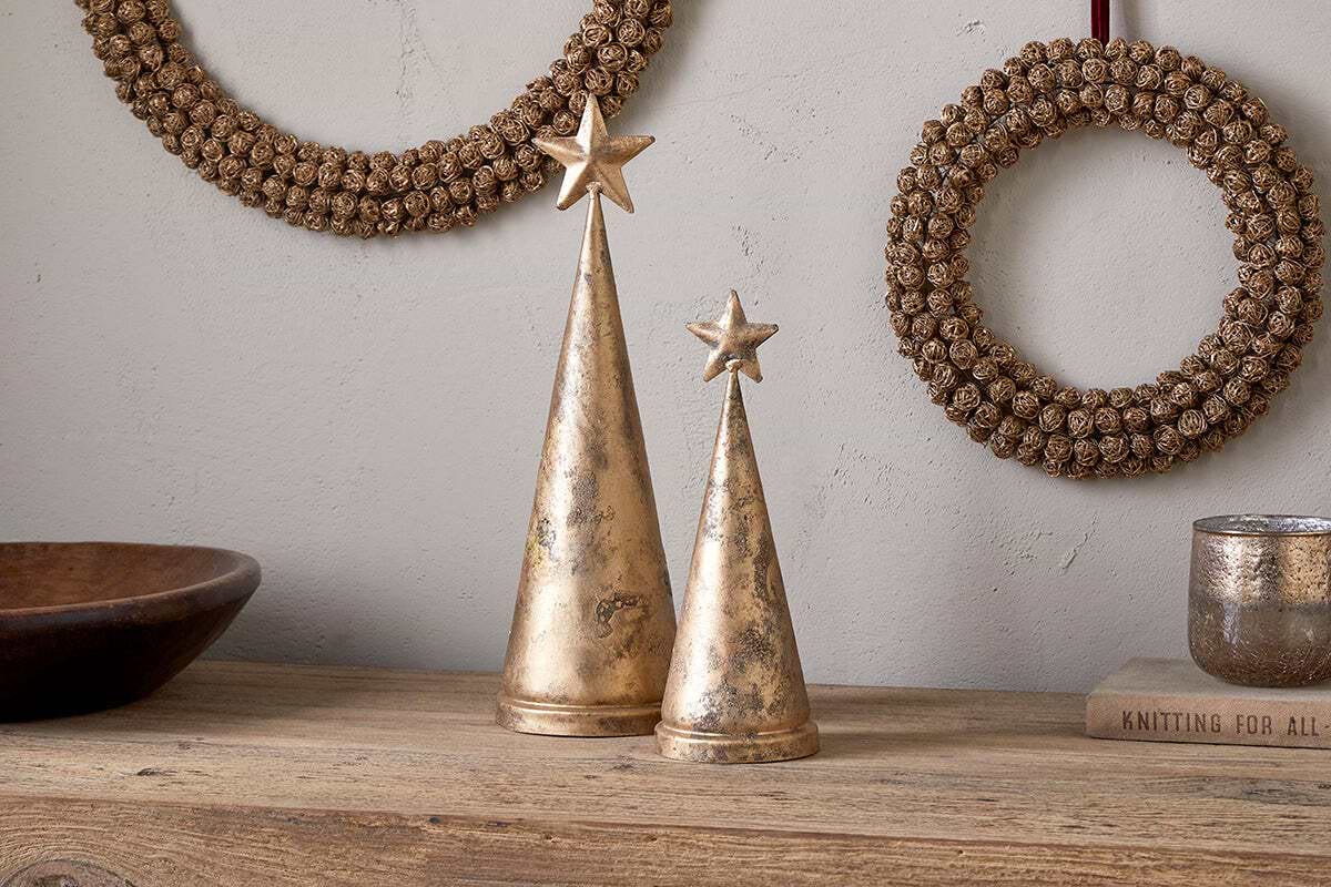Talna Tree Bell - Antique Brass-CHRISTMAS DECORATIONS-Nkuku