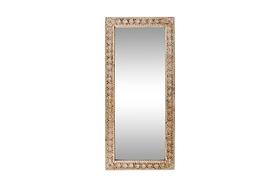 Tannir Carved Mango Wood Mirror - Natural