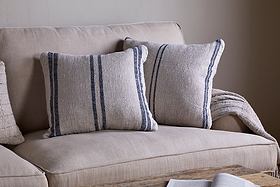 Tendali Linen Stripe Cushion Cover - Navy