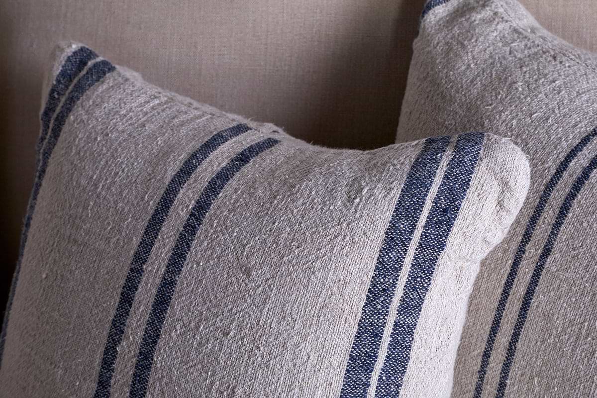 Tendali Linen Stripe Cushion Cover - Navy