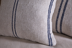 Tendali Linen Stripe Cushion Cover - Navy
