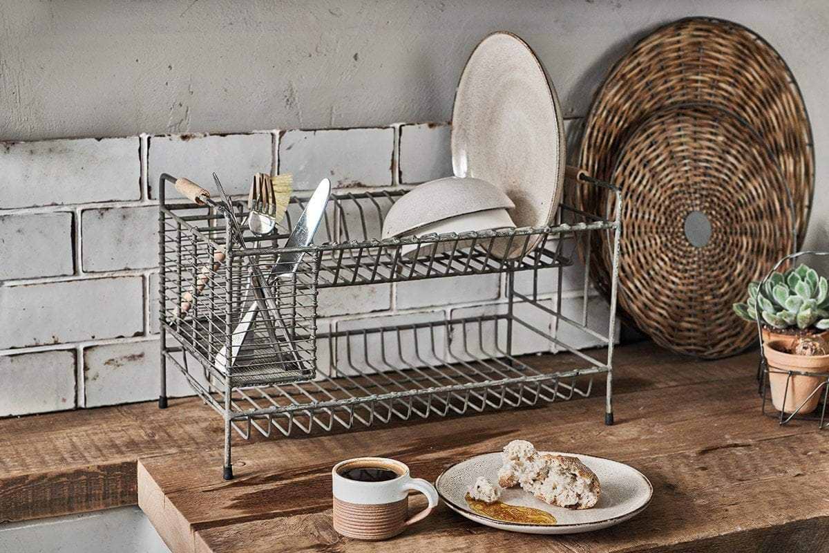 Tilmo Dish Rack-KITCHEN STORAGE & UTILITY-Nkuku