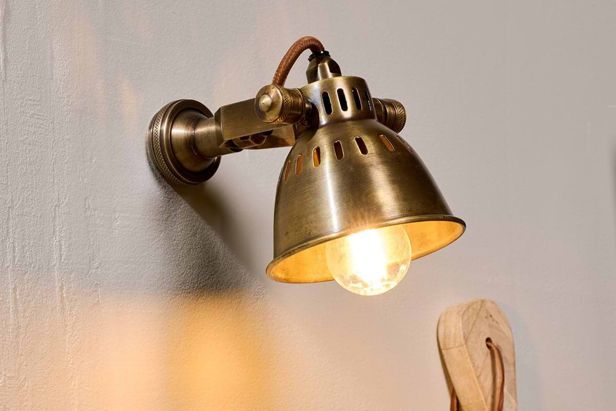 Tubu Brass Spot Light - Antique Brass-LIGHTS-Nkuku