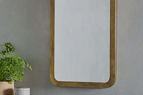 Ungura Rounded Mirror - Antique Brass - Small
