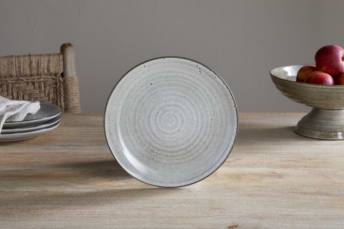 Valinha Earthenware Side Plate - Grey-TABLEWARE-Nkuku