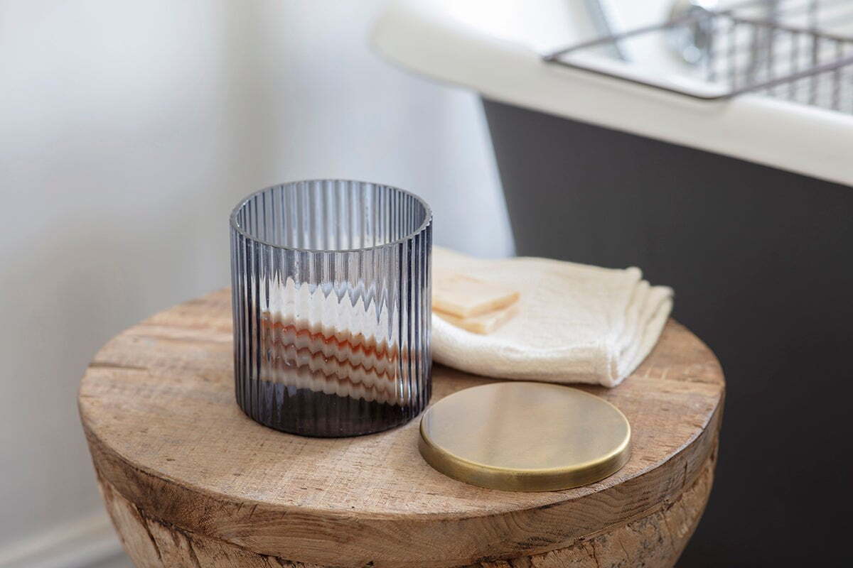 Valeska Recycled Glass Storage Pot-BATHROOM-Nkuku