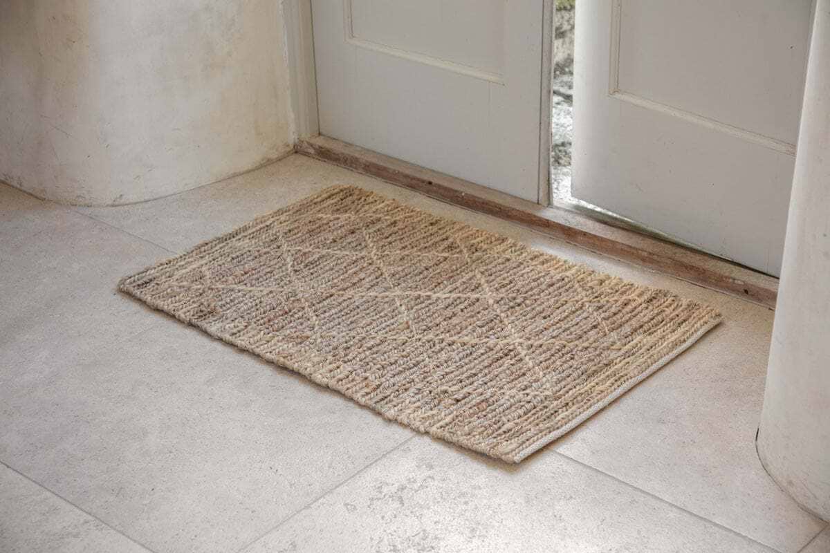 Vandi Jute Doormat - Natural-RUGS-Nkuku