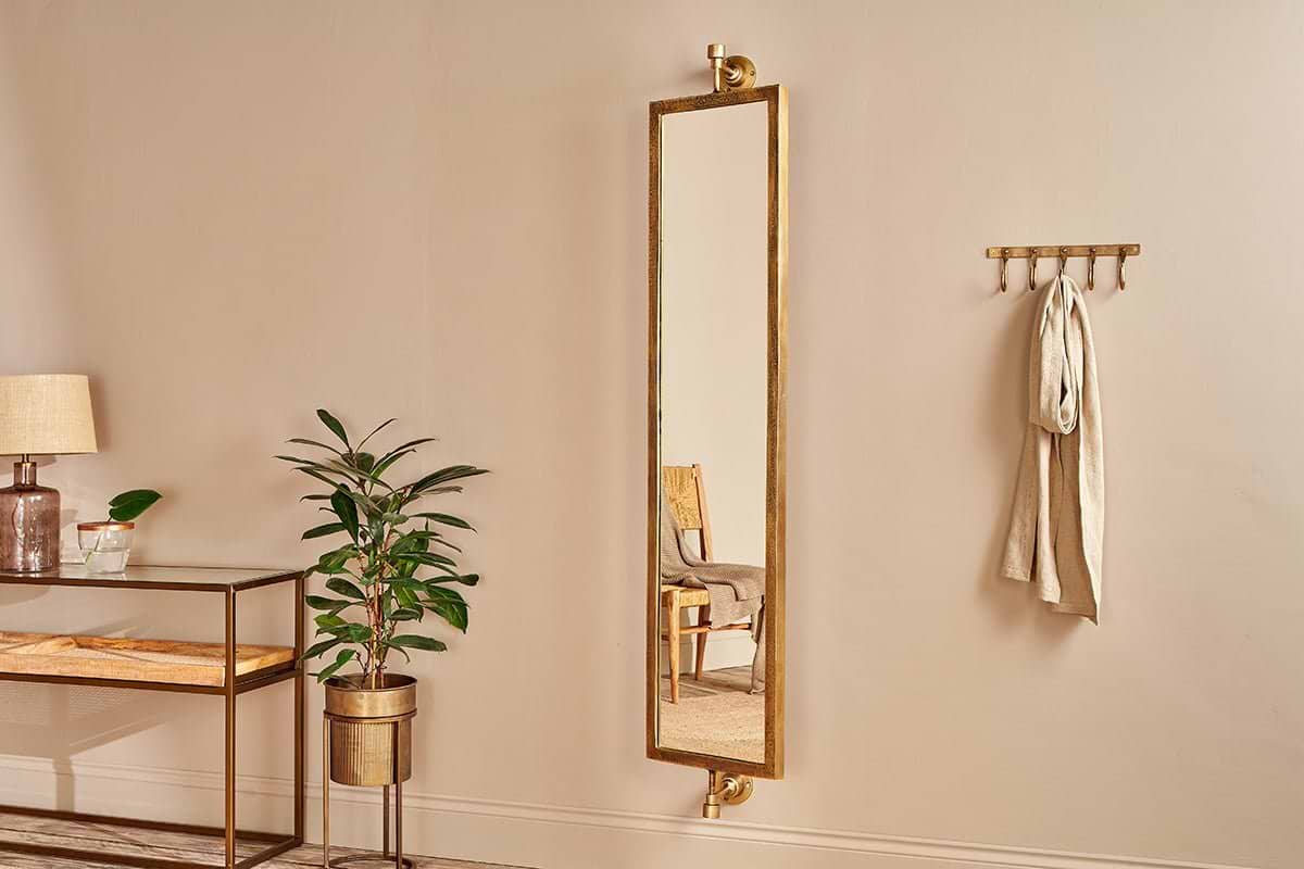 Visala Swivel Full Length Wall Mirror - Large-MIRRORS-Nkuku