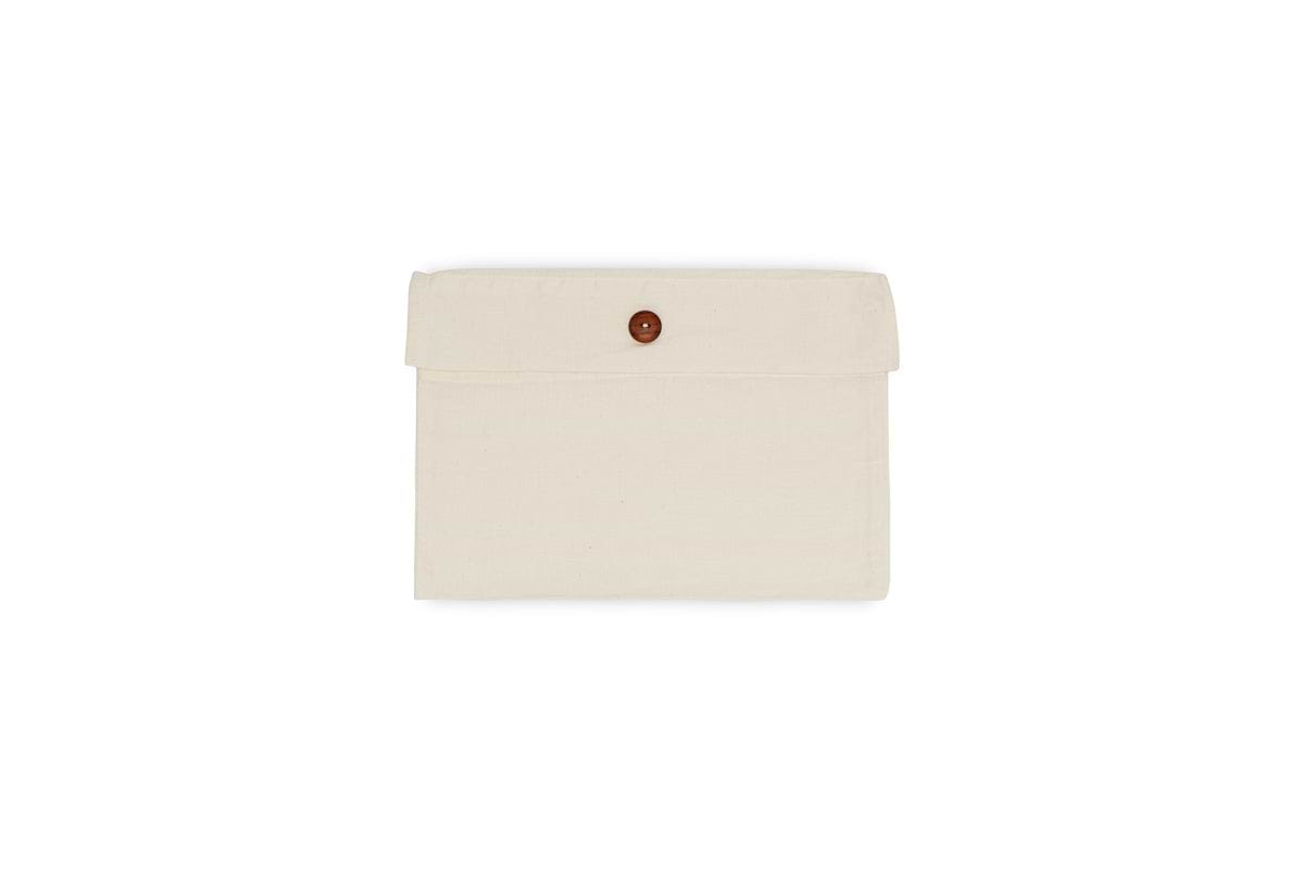 The Cela Hemp & Cotton Housewife Pillowcases by nkuku in natural feature breathable fabric and a minimalist design, shown on a white background.