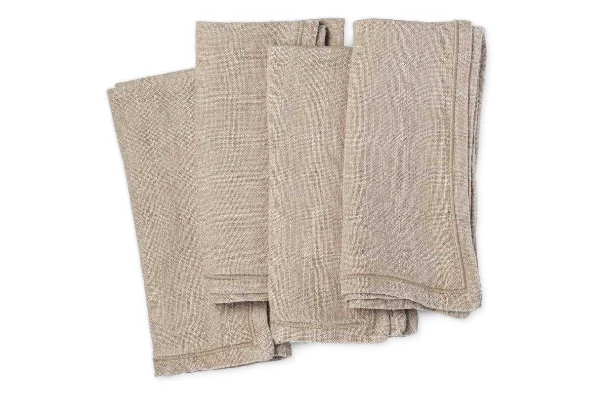 Junto Linen Napkin - Natural (Set of 4)-KITCHEN & DINING ACCESSORIES-Nkuku