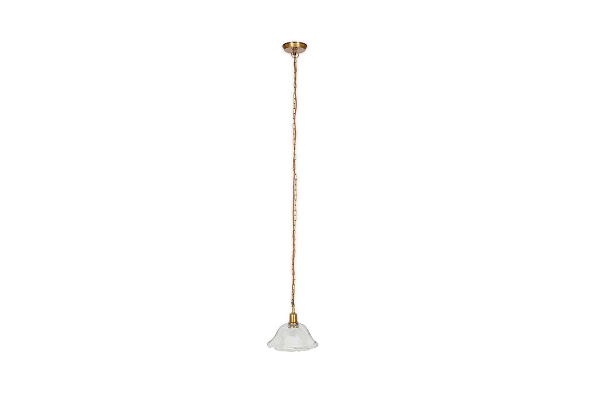 Keju Organic Shape Recycled Glass Pendant - Clear