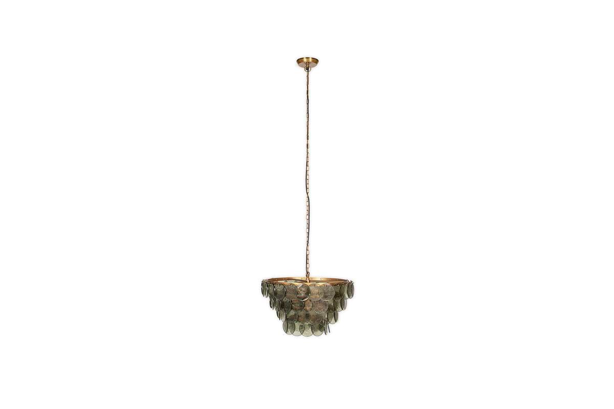 Kagitha Recycled Glass Chandelier - Green