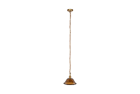 The nkuku Keju Organic Shape Recycled Glass Pendant in Dark Amber features a small brown glass shade, antique brass chain, and gold ceiling mount, shown here suspended against a white background.
