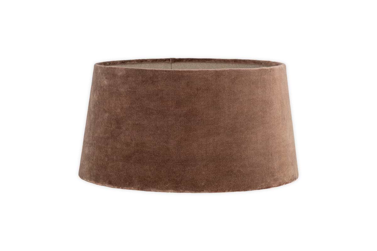 Mendai Velvet & Linen Lampshade - Mocha-SHADES-Nkuku
