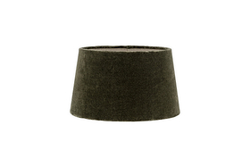 Mendai Velvet & Linen Lampshade - Moss Green