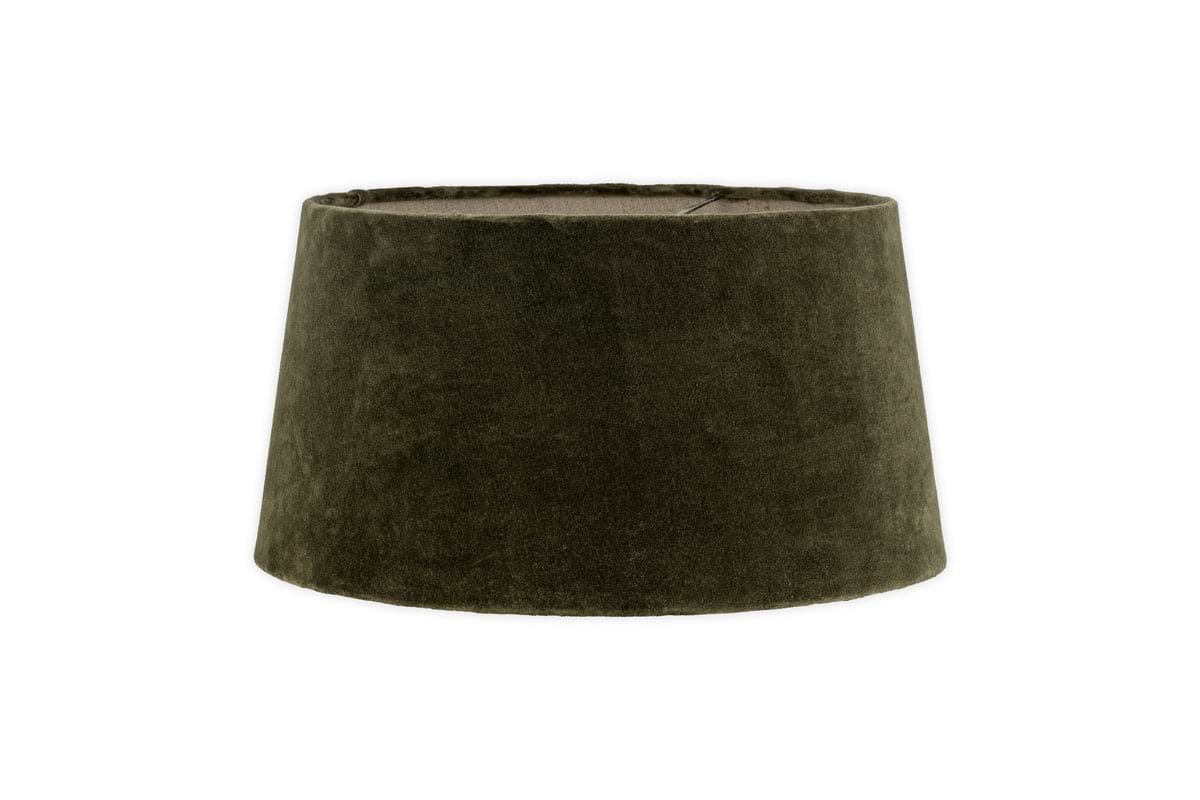 Mendai Velvet & Linen Lampshade - Moss Green-SHADES-Nkuku