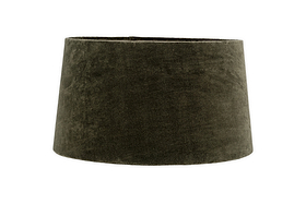 Mendai Velvet & Linen Lampshade - Moss Green