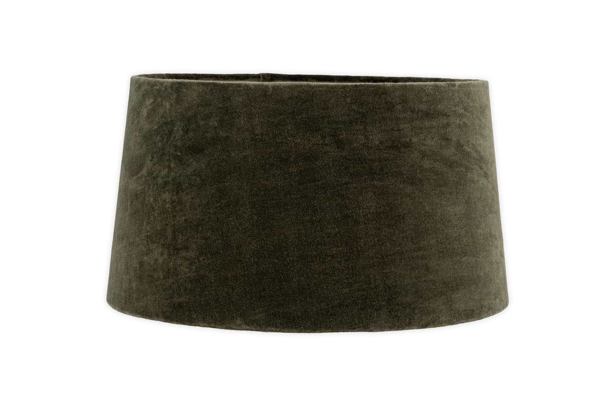 Mendai Velvet & Linen Lampshade - Moss Green