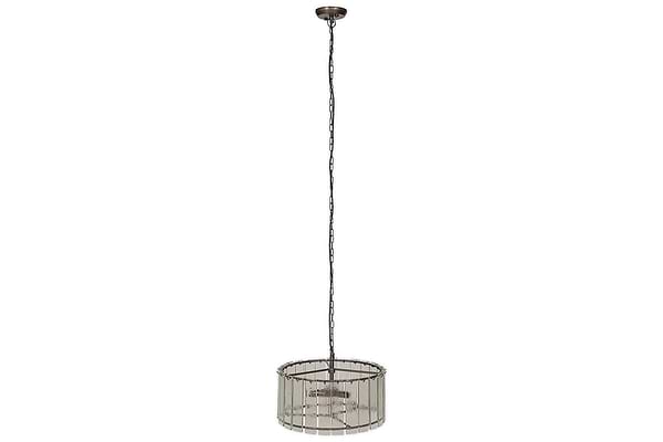 Nauka Statement Pendant - Aged Bronze & Clear