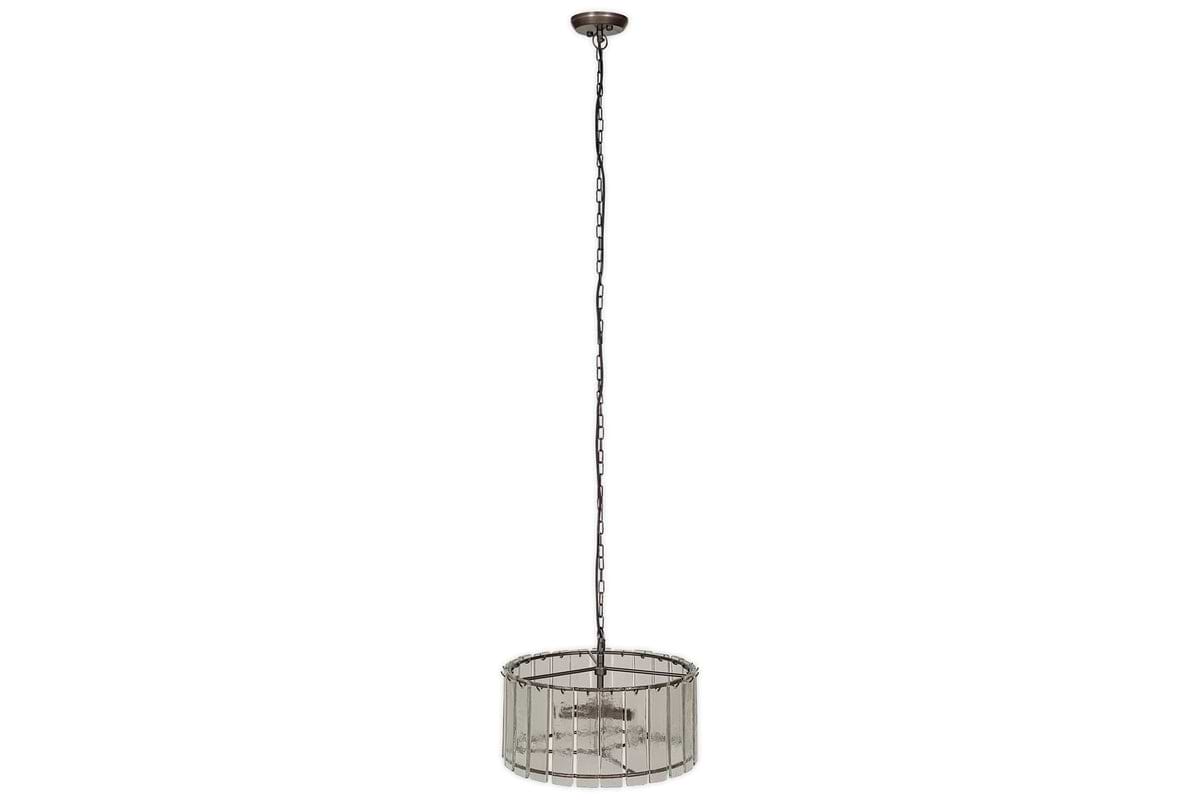 Nauka Statement Pendant - Aged Bronze & Clear