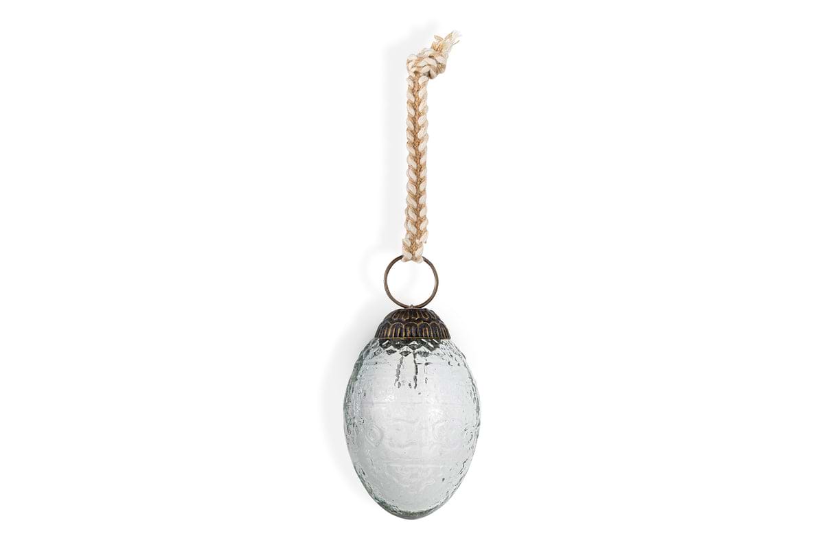 Essan Hanging Egg Decoration - Clear - (Set of 4)-DECORATIVE ACCESSORIES-Nkuku
