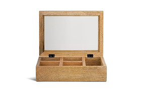 Kabani Mango Wood Jewellery Box - Natural