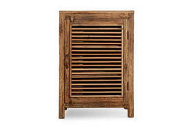 Ibo Reclaimed Wood Slatted Low Cabinet - Natural
