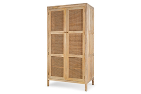 Kanz Mango Wood Wardobe - Natural