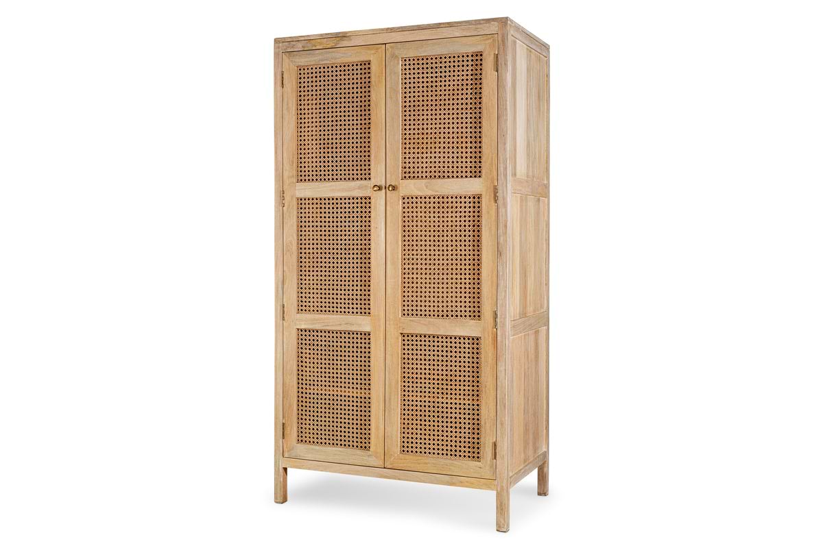Kanz Mango Wood Wardobe - Natural