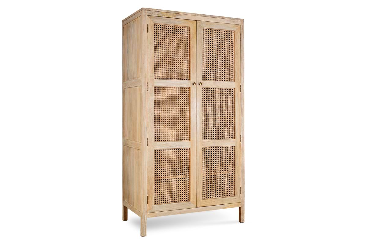 Kanz Mango Wood Wardobe - Natural