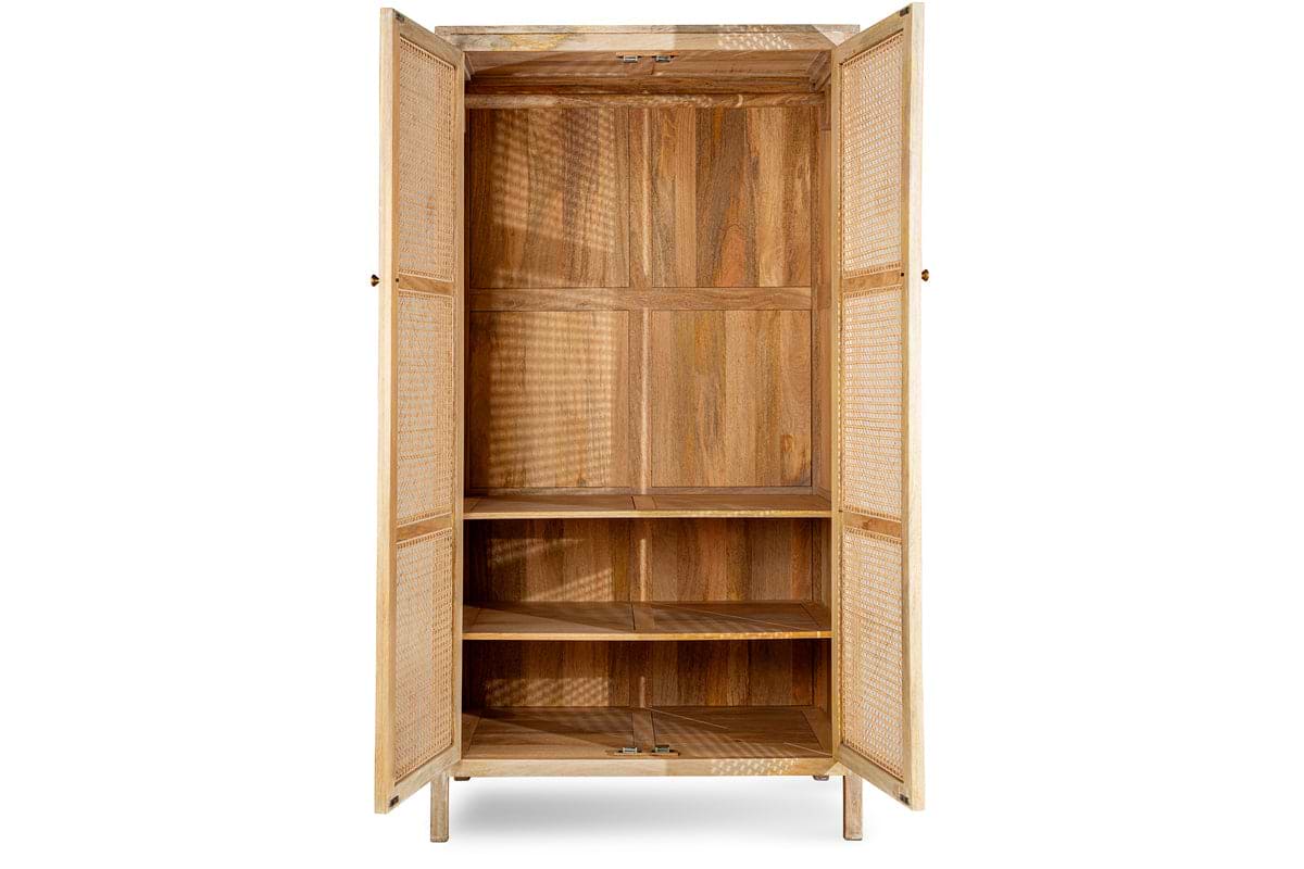Kanz Mango Wood Wardobe - Natural