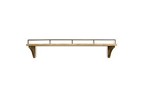 Meera Mango Wood & Iron Gallery Shelf - Natural