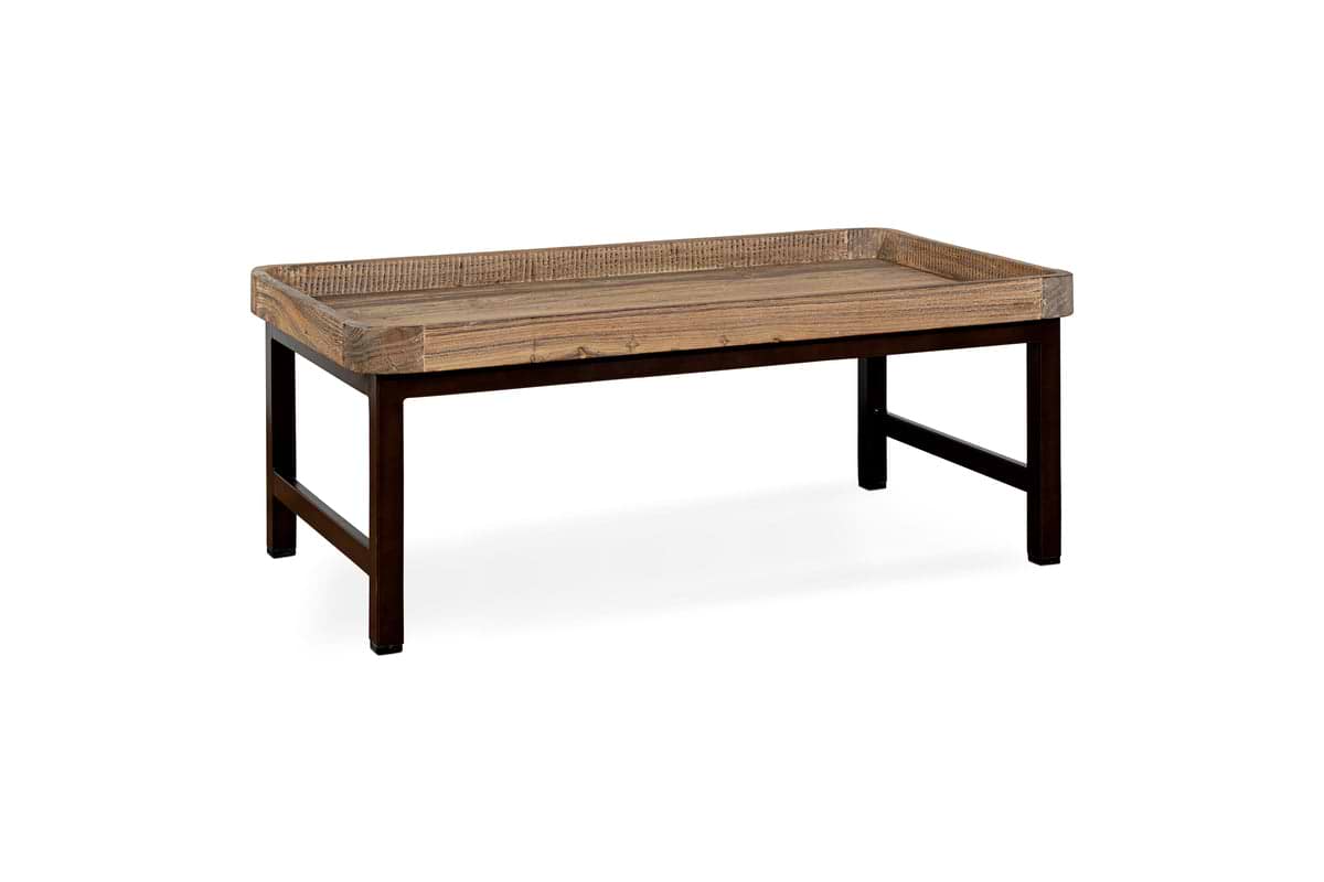 Nisha Reclaimed Wood & Iron Coffee Table - Natural