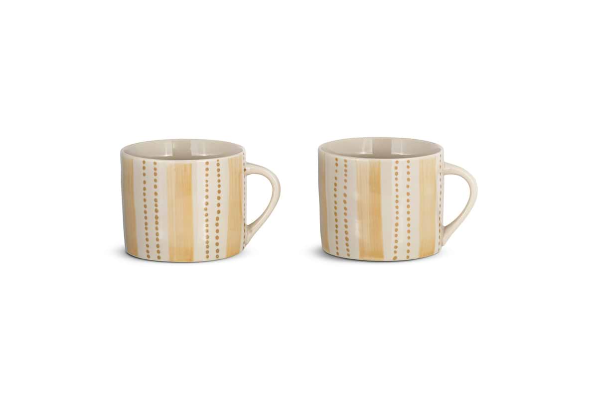 Patthar Mug - Cream & Sand - Small (Set of 2)-TABLEWARE-Nkuku