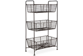 Inkollu Three Tier Storage Stand - Antiqued Brass