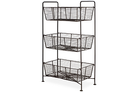 Inkollu Three Tier Storage Stand - Antiqued Brass