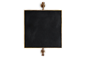 Visala Square Swivel Wall Mirror - Antique Brass - Square