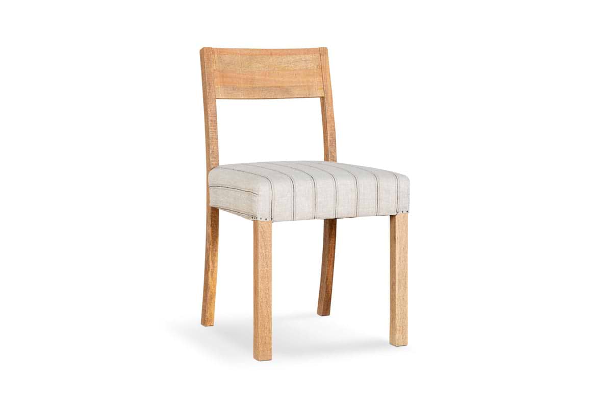 Nidhi Linen Upholstered Dining Chair - Natural-SEATING-Nkuku